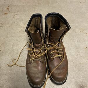 Red Wing 953 Brown Leather Boots w/Super Sole Mens Size 9 USA Made Soft Toe